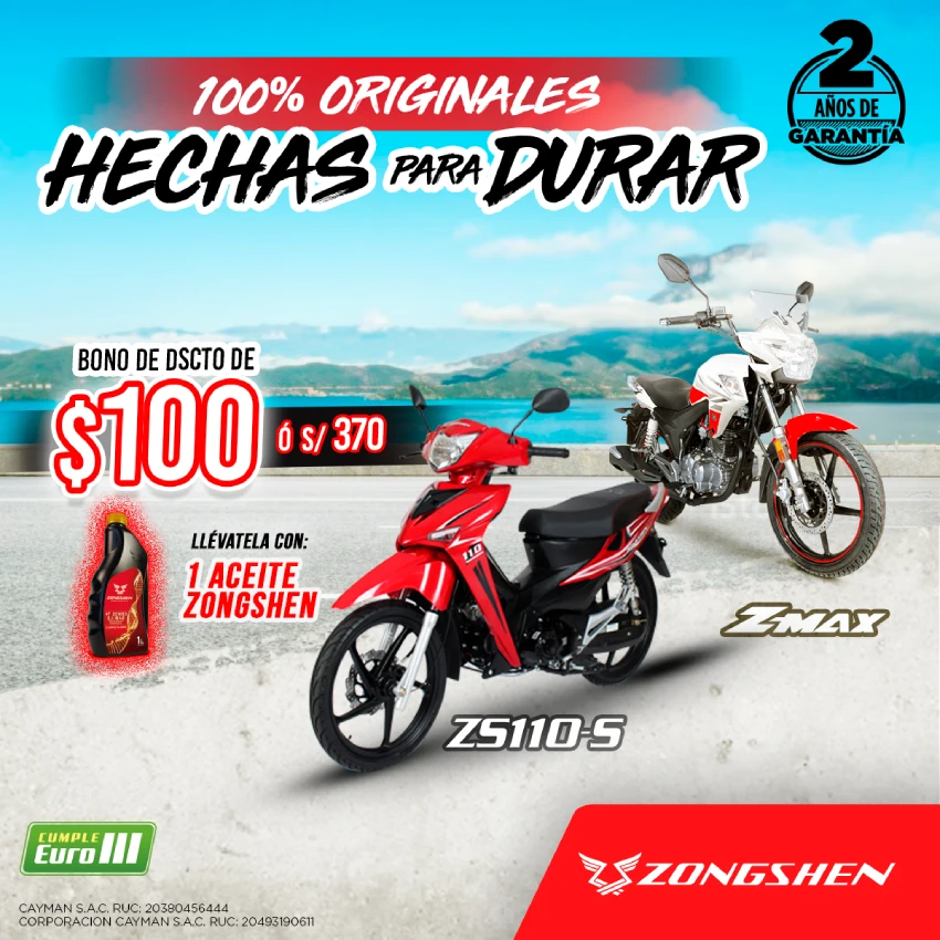 Promoción Hecha para durar ZS100 S - ZMAX